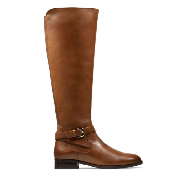 Clarks Womens Netley Whirl Knee High Boots Brown | USA-2185396